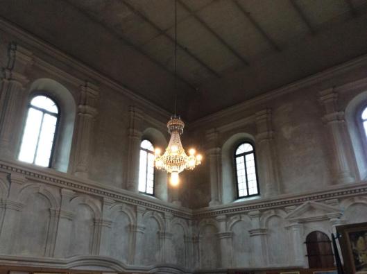 The interior of the Lesko Synagogue. It is used as an art gallery. During my last trip to Lesko, I learned that the gallery is closed from fall to spring because the building has no heat.