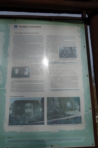 Information sign next to the synagogue, Lutowiska
